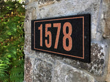 THE WESTWOOD Stone Address Plaque with Engraved Numbers. Address Sign Made from Solid, Real Stone. Ships in 2-3 Days. Measures 12" x 6" x 0.375", 4 colors