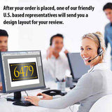 Stone Address Plaque with Engraved Numbers. Address Sign Made from Solid, Real Stone. Ships in 2-3 Days. Measures 12" x 6" x 0.375", 4 colors, 2 fonts