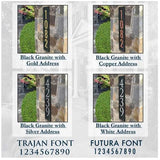 EXTRA LARGE VERTICAL Stone Address Plaque with Engraved Numbers. Address Sign Made from Solid, Real Stone. Ships in 2-3 Days. Measures 18" x 3" x 0.5", 4 colors, 2 fonts