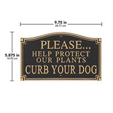 Keep Dog Off Sign Curb Your Dog Protect our Plants Yard Lawn Sign