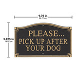 Pick Up After Your Dog Sign Yard Lawn Park Grass Plaque