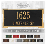 The Roanoke Address Plaque -- 11 SIGN COLORS AVAILABLE, Measures 16.75" x 7.9" x 0.375"