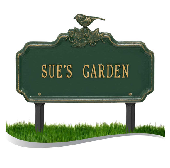 The Chickadee Ivy Lawn sign Display your address Custom house number sign. Measures - 16.25