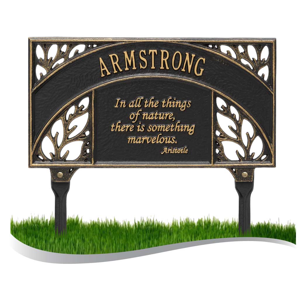 Solid Cast Brass Wall Gate Plaque Sign – Traditional Style – Ironmongery World