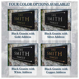 Stone Dedication Plaque with Engraved Text. Display Your Family Name On Solid, Real Stone. Four Colors Available. Ships in 2-3 Days. Measures 12" x 6" x 0.375", 4 colors