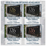 Stone Address Plaque with Engraved Numbers. Address Sign Made from Solid, Real Stone. Ships in 2-3 Days. Measures 12" x 6" x 0.375", 4 colors, 2 fonts