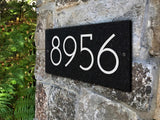 THE ASTAIRE Stone Address Plaque with Engraved Numbers. Address Sign Made from Solid, Real Stone. Ships in 2-3 Days. Measures 12" x 6" x 0.375", 4 colors