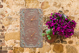 Acanthus Indoor Outdoor Wall Clock & Thermometer Made from Solid cast Aluminum