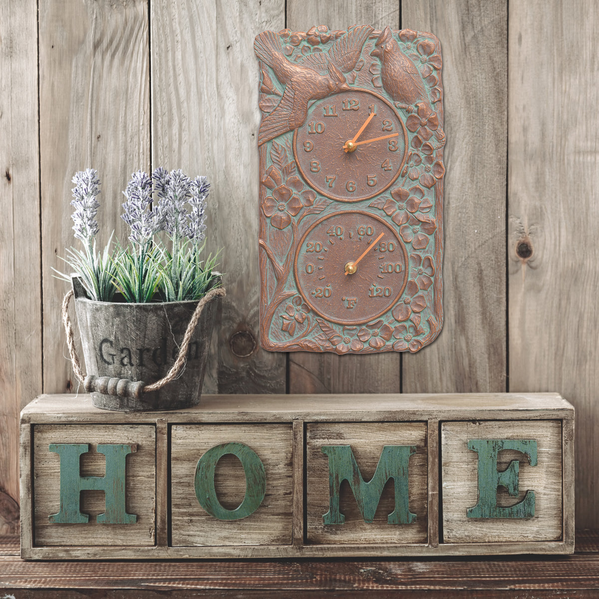 Cardinal Indoor Outdoor Wall Clock & Thermometer Made from Solid cast ...