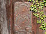 Fruit Bird Indoor Outdoor Wall Clock & Thermometer Made from Solid cast Aluminum