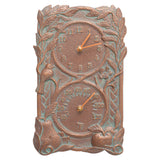 Fruit Bird Indoor Outdoor Wall Clock & Thermometer Made from Solid cast Aluminum