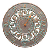 Ivy 12" Indoor Outdoor Wall Thermometer Made from Solid cast Aluminum
