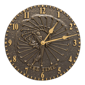 Clarus Crystal Golfer 12" Indoor Outdoor Wall Clock Made from Solid cast Aluminum (Copy)