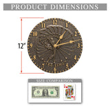 Clarus Crystal Golfer 12" Indoor Outdoor Wall Clock Made from Solid cast Aluminum (Copy)