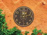 Clarus Crystal Dard Hunter Rose 12" Indoor Outdoor Wall Clock Made from Solid cast Aluminum