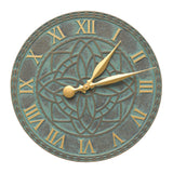 Clarus Crystal Artisan 16" Indoor Outdoor Wall Clock Made from Solid cast Aluminum