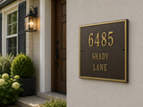 Standard Square Address Plaque – 11" x 11", 11 Colors