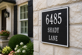 Standard Square Address Plaque – 11" x 11", 11 Colors