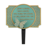 Frank Lloyd Wright Study Nature Garden Plaque with Butterfly Ornament, Cast Aluminum Yard Sign Garden Décor, Made in USA