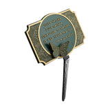 Frank Lloyd Wright Study Nature Garden Plaque with Butterfly Ornament, Cast Aluminum Yard Sign Garden Décor, Made in USA