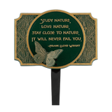 Frank Lloyd Wright Study Nature Garden Plaque with Butterfly Ornament, Cast Aluminum Yard Sign Garden Décor, Made in USA