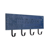 Frank Lloyd Wright Water Lilies Study Nature 4-Hook Plaque, Cast Aluminum Wall Coat Rack, Entryway Key Holder Organizer, Made in USA