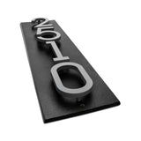 Modern Floating 4.5 Inch Numbers Vertical Address Sign Wall Plaque - Personalized custom wall sign for your home. Exterior outdoor wall mounted. 2 background Colors and 4 Number Colors available for your house- Simple Installation