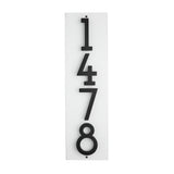 Modern Floating 4.5 Inch Numbers Vertical Address Sign Wall Plaque - Personalized custom wall sign for your home. Exterior outdoor wall mounted. 2 background Colors and 4 Number Colors available for your house- Simple Installation