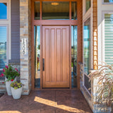 Modern Floating 4.5 Inch Numbers Vertical Address Sign Wall Plaque - Personalized custom wall sign for your home. Exterior outdoor wall mounted. 2 background Colors and 4 Number Colors available for your house- Simple Installation