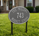 The Hawthorne Oval Lawn Sign, 14.25" x 10.25" x 0.375", 11 COLORS