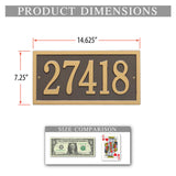 The Bismark Plaque, 14.625" x 7.25" x 0.375", 11 COLORS