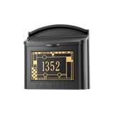Whitehall Locking Wall Mailbox with Frank Lloyd Wright Coonley Personalized Plaque, Secure Mailbox with Custom Address Numbers, Outdoor Wall Mount Mailbox