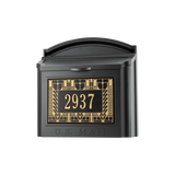 Whitehall Locking Wall Mailbox with Frank Lloyd Wright Coonley Personalized Plaque, Secure Mailbox with Custom Address Numbers, Outdoor Wall Mount Mailbox