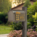 Whitehall Frank Lloyd Wright Tree of Life Superior Mailbox Package, Capitol Mailbox with Superior Post & Personalized Side Plaques, Outdoor Post Mount Mailbox System