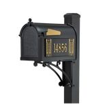 Whitehall Frank Lloyd Wright Tree of Life Superior Mailbox Package, Capitol Mailbox with Superior Post & Personalized Side Plaques, Outdoor Post Mount Mailbox System