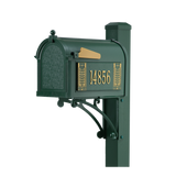 Whitehall Frank Lloyd Wright Tree of Life Superior Mailbox Package, Capitol Mailbox with Superior Post & Personalized Side Plaques, Outdoor Post Mount Mailbox System