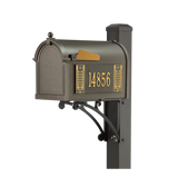 Whitehall Frank Lloyd Wright Tree of Life Superior Mailbox Package, Capitol Mailbox with Superior Post & Personalized Side Plaques, Outdoor Post Mount Mailbox System