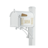 Whitehall Frank Lloyd Wright Tree of Life Superior Mailbox Package, Capitol Mailbox with Superior Post & Personalized Side Plaques, Outdoor Post Mount Mailbox System