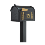Whitehall Frank Lloyd Wright Tree of Life Premium Mailbox Package, Capitol Mailbox with Standard Post & Personalized Side Plaques, Outdoor Post Mount Mailbox System