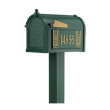 Whitehall Frank Lloyd Wright Tree of Life Premium Mailbox Package, Capitol Mailbox with Standard Post & Personalized Side Plaques, Outdoor Post Mount Mailbox System