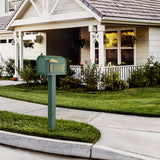 Whitehall Frank Lloyd Wright Tree of Life Premium Mailbox Package, Capitol Mailbox with Standard Post & Personalized Side Plaques, Outdoor Post Mount Mailbox System