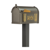 Whitehall Frank Lloyd Wright Tree of Life Premium Mailbox Package, Capitol Mailbox with Standard Post & Personalized Side Plaques, Outdoor Post Mount Mailbox System