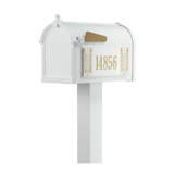 Whitehall Frank Lloyd Wright Tree of Life Premium Mailbox Package, Capitol Mailbox with Standard Post & Personalized Side Plaques, Outdoor Post Mount Mailbox System