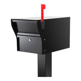 MailVault Modern Square Locking Mailbox with Post – Secure Steel Mailbox with Aluminum Post, Weather-Resistant, Includes Assembly Hardware and Instructions