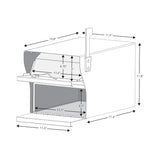 Modern Square Locking Mailbox – Secure Steel Mailbox with Contemporary Design, Weather-Resistant Finish, Locking Access Door, Assembly Hardware Included – Post Not Included