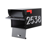 MailVault Modern Square Locking Mailbox – Secure Steel Residential Mailbox with Address Numbers, Weather-Resistant Finish, Contemporary Design. (Post Not Included)