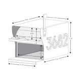 MailVault Modern Square Locking Mailbox – Secure Steel Residential Mailbox with Address Numbers, Weather-Resistant Finish, Contemporary Design. (Post Not Included)