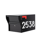 MailVault Modern Square Locking Mailbox – Secure Steel Residential Mailbox with Address Numbers, Weather-Resistant Finish, Contemporary Design. (Post Not Included)