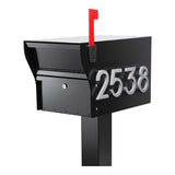 MailVault Locking Mailbox with Standard Post – Durable Steel Mailbox with Aluminum Post, Modern Square Design, Weather-Resistant, Secure Lockable Mailbox for Home or Business