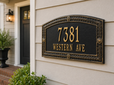 The Hamilton AddressPlaque (Wall Mounted Plaque)-- 6 SIGN COLORS AVAILABLE, Measures 17" x 9" x 0.375"